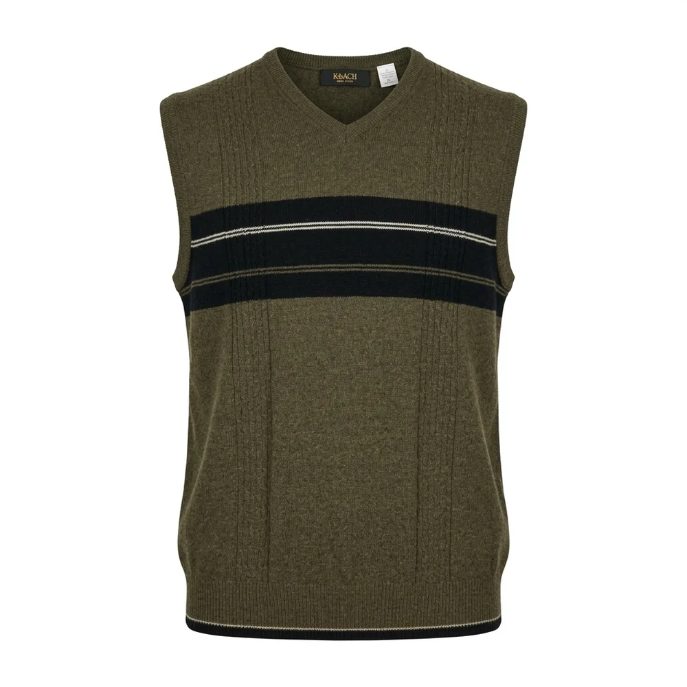 Bachrach‎ Brown Knit Crewneck Sweater Size XL